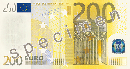 Anverso · 200 EUR · Primera serie
